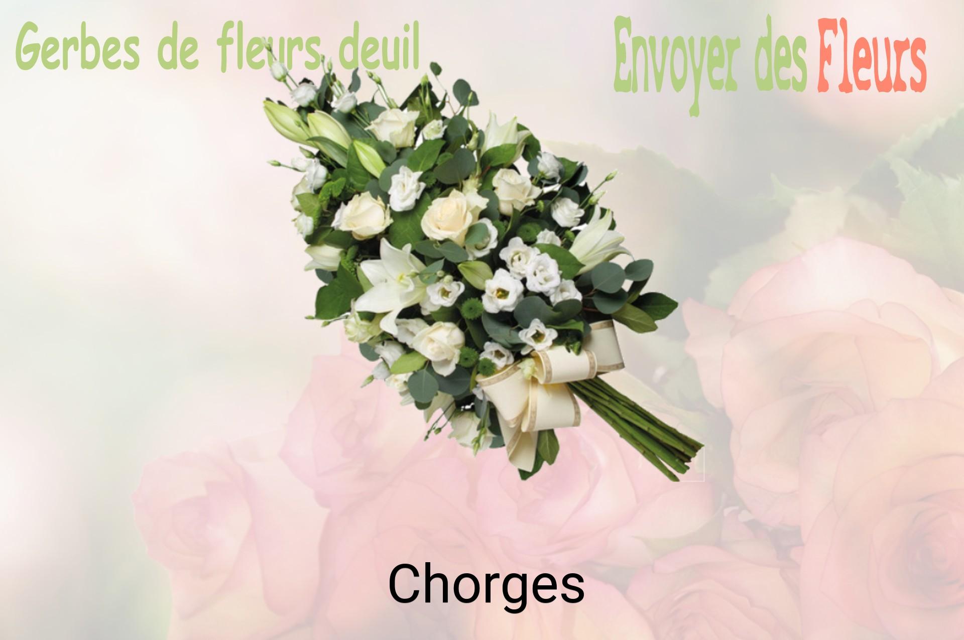 Gerbe de fleurs de deuil livrée à Chorges
